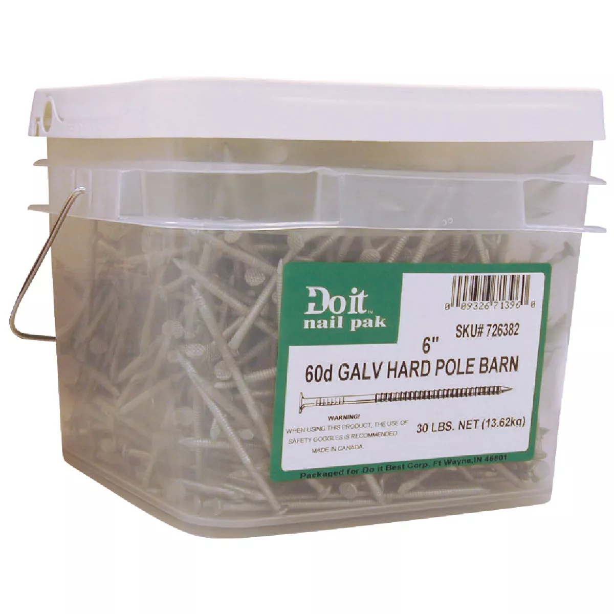 Do it Best 3-1/2 In. x 9 ga x 16d Hot Galvanized Ring Shank Pole Barn Nails (1710 Ct., 30 Lb.) - photo 2