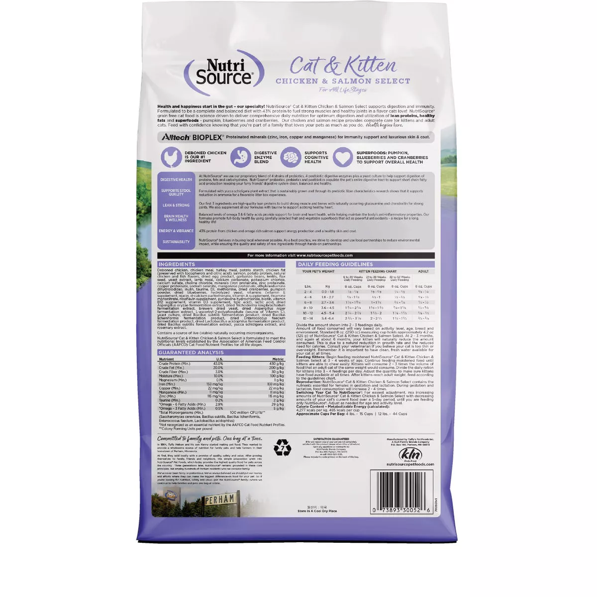 NutriSource 4 Lb. Chicken & Salmon Grain Free Dry Cat & Kitten Food - photo 2