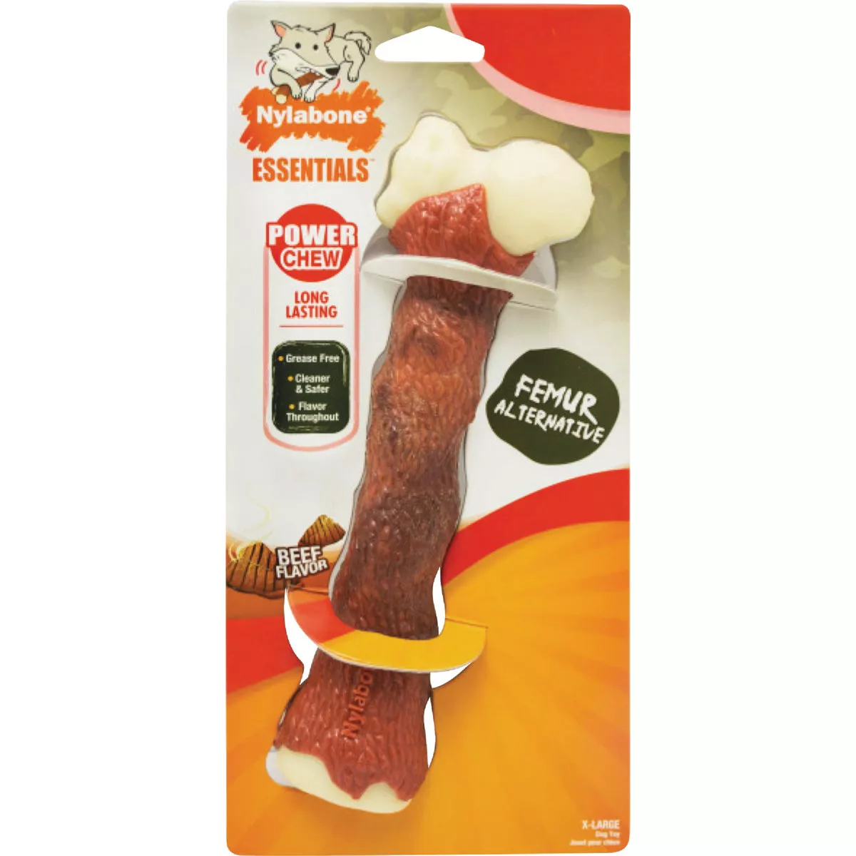 Nylabone Power Chew XL Beef Femur Dog Bone Alternative
