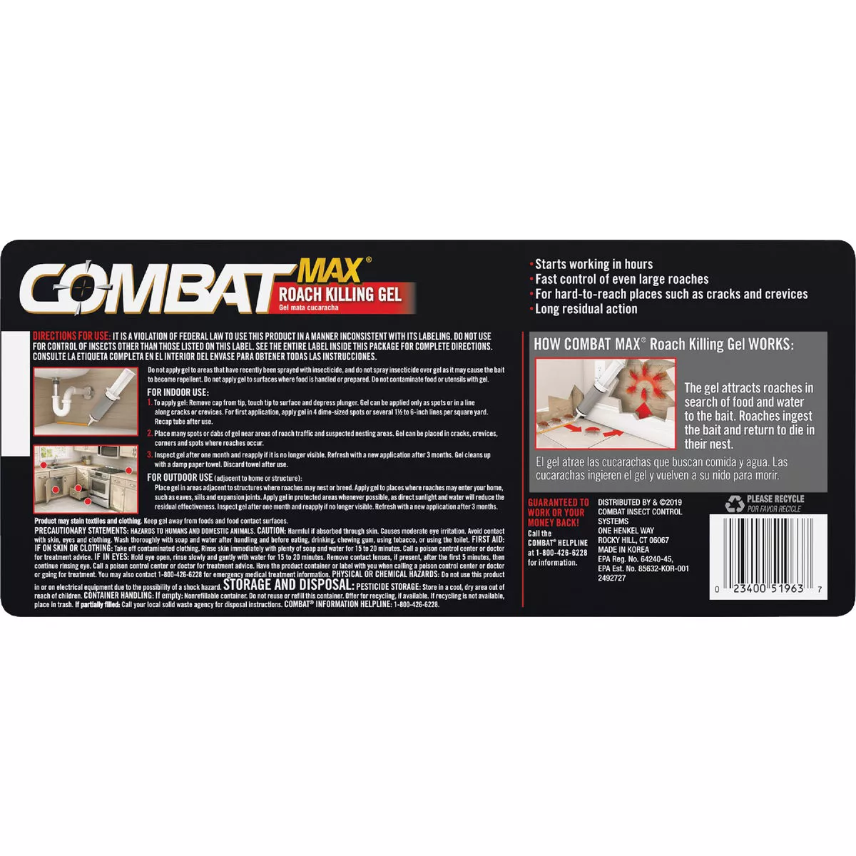 Combat Max 1.05 Oz. Ready To Use Gel Roach Killer - photo 2
