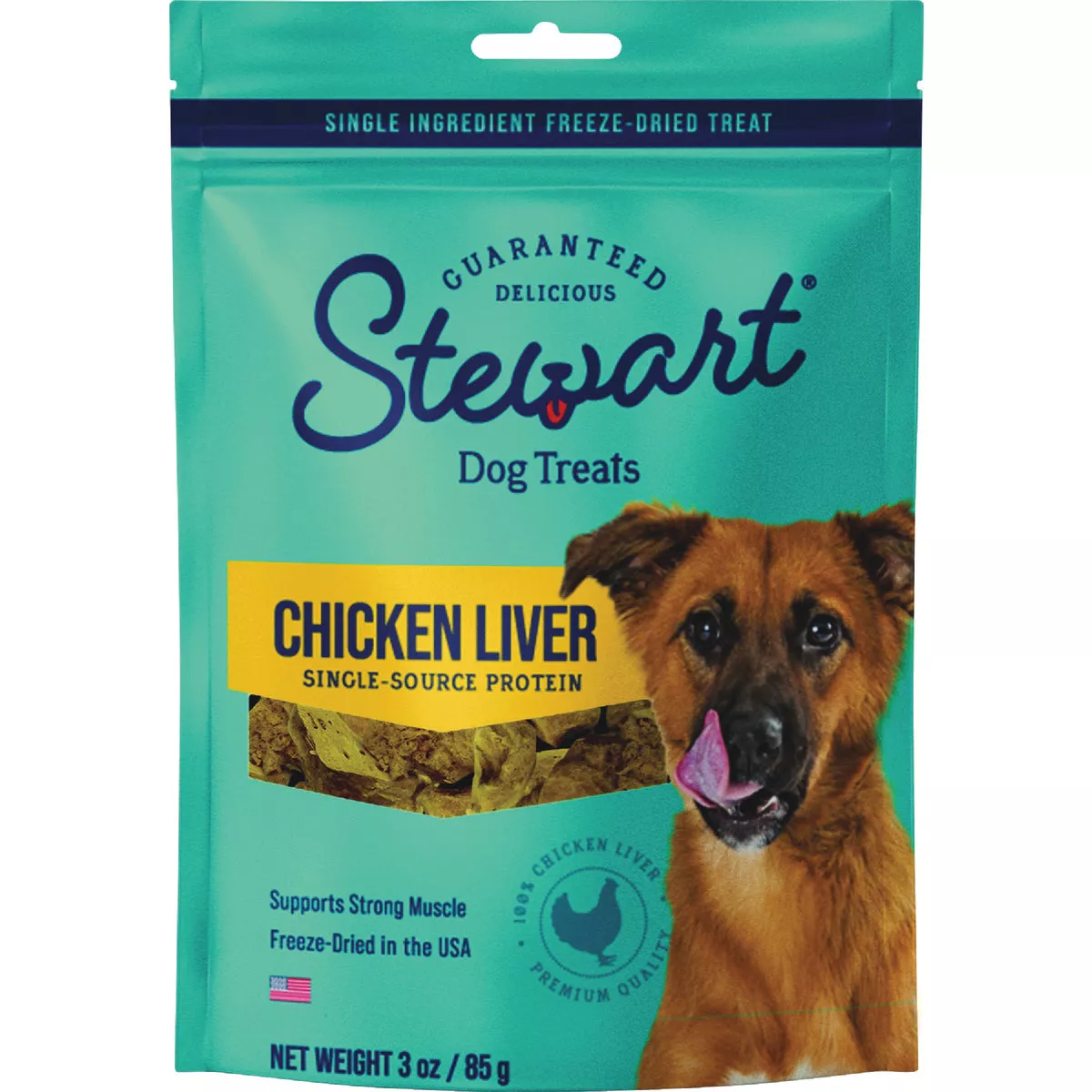 Stewart 3 Oz. Pouch Freeze-Dried Chicken Liver Dog Treat