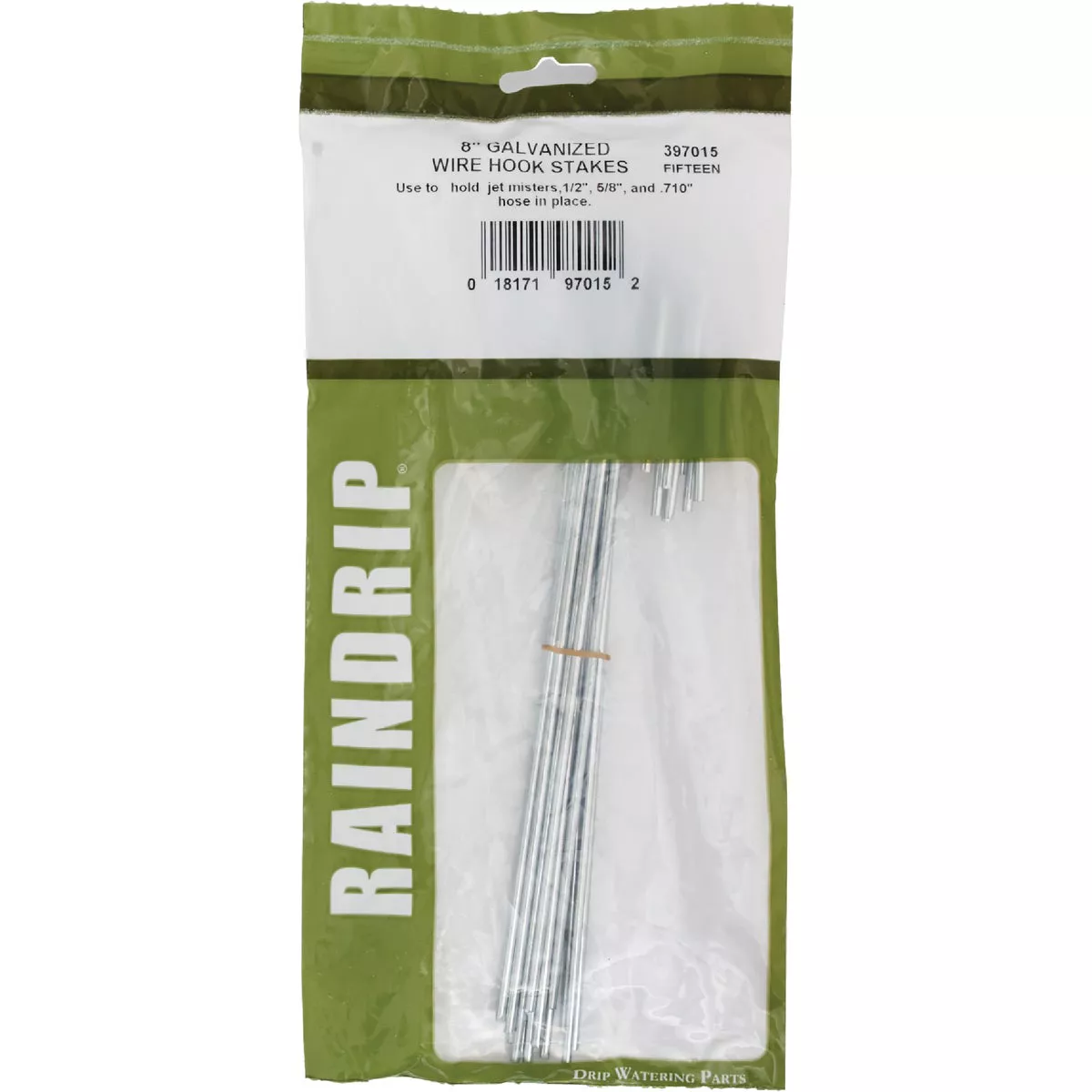 Raindrip 1/2, 5/8, 0.710 In. Tubing Hook Galvanized Wire Stake (15-Pack) - photo 2