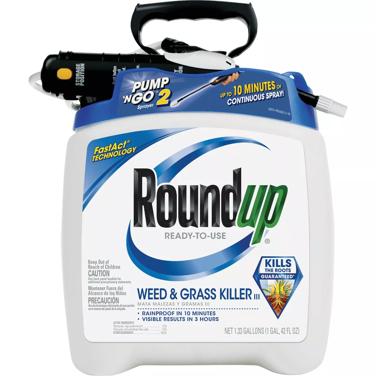 Roundup Pump 'N Go 1.33 Gal Ready-To-Use Wand Sprayer Weed & Grass Killer III