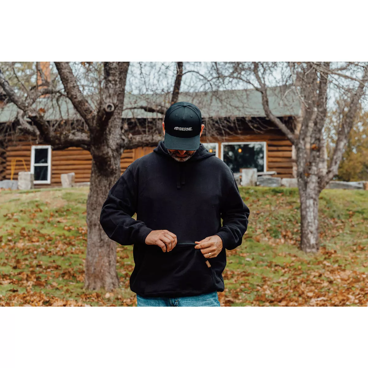 Berne Black Horizontal Logo Mesh-Back Cap - photo 3