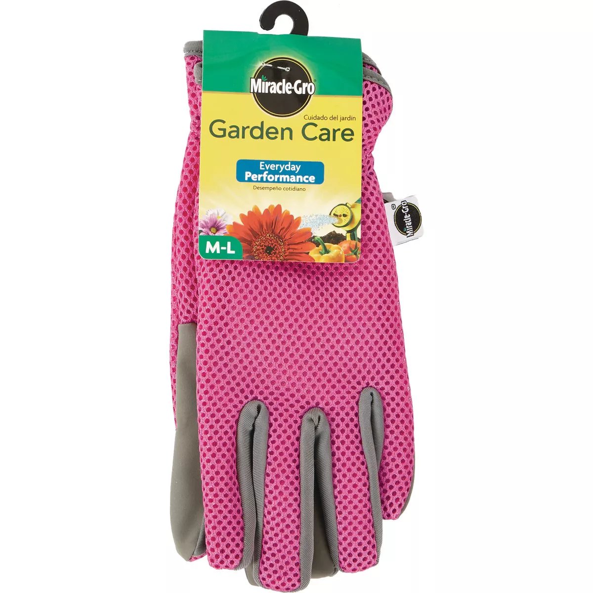 Miracle-Gro Garden Care Women's Medium/Large Polyester Mesh Pink Garden Gloves - photo 2