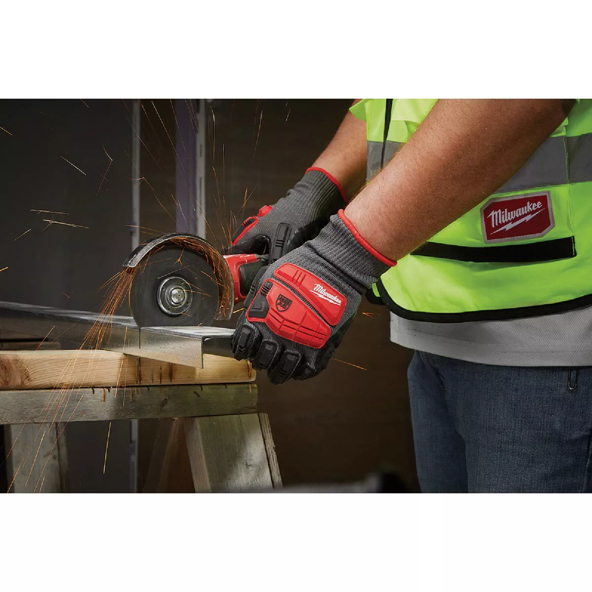 Milwaukee Impact Cut Level 3 Medium Unisex Nitrile Dipped Work Gloves - photo 3