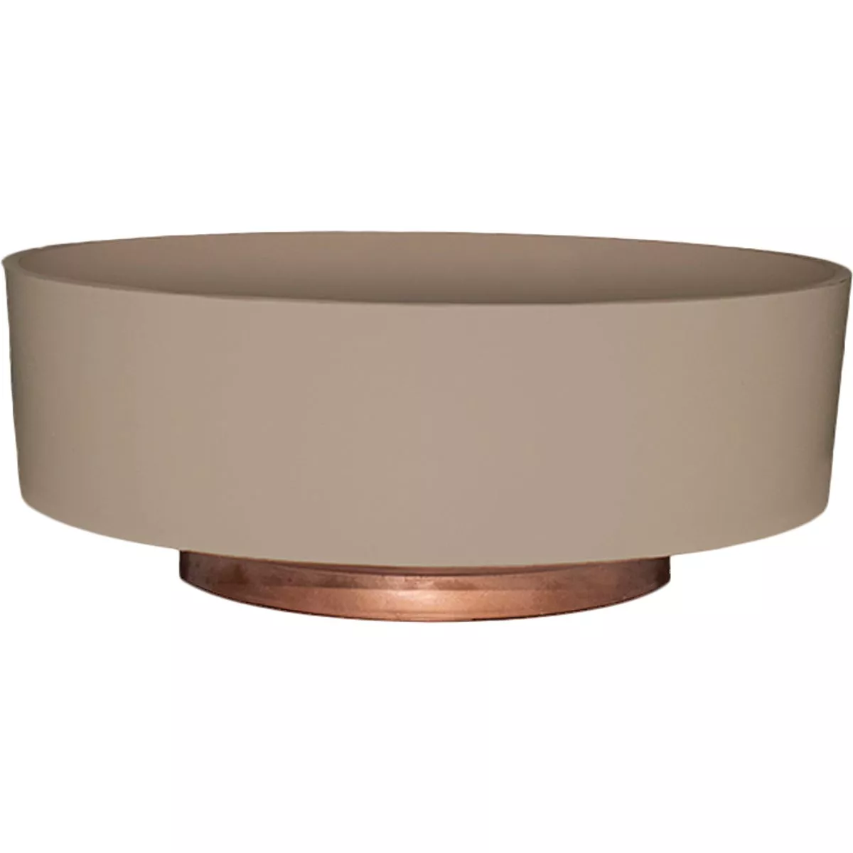 HC Companies Capri 8 In. x 8 In. x 3 In. Resin Artisan Taupe Flower Bowl