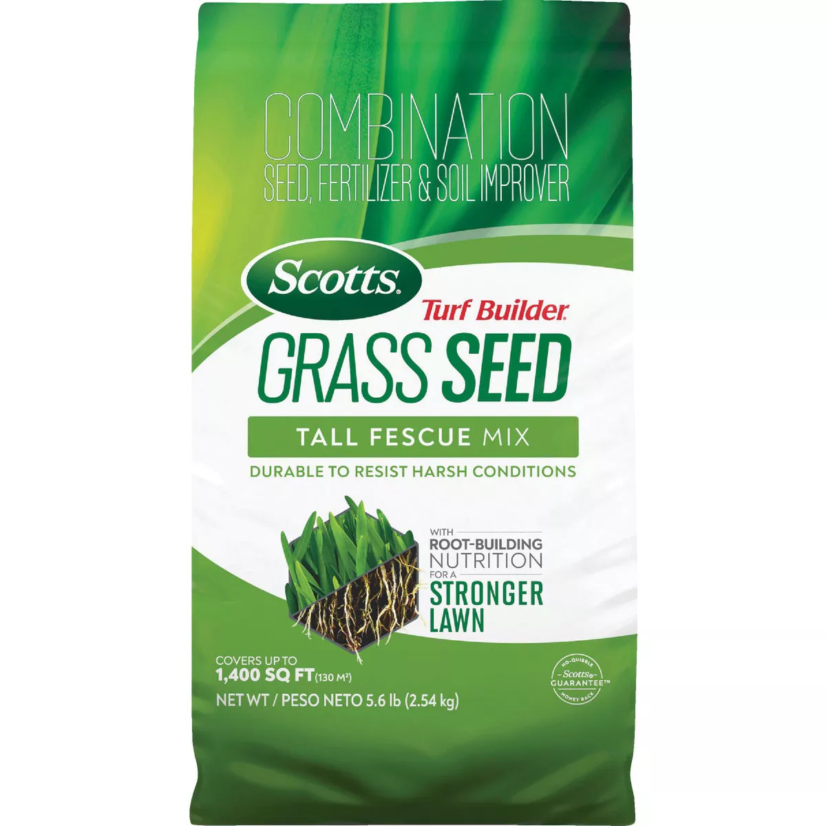 Scotts Turf Builder 5.6 Lb. 465 Sq. Ft. Tall Fescue Mix Grass Seed, Fertilizer, and Soil Improver Combination