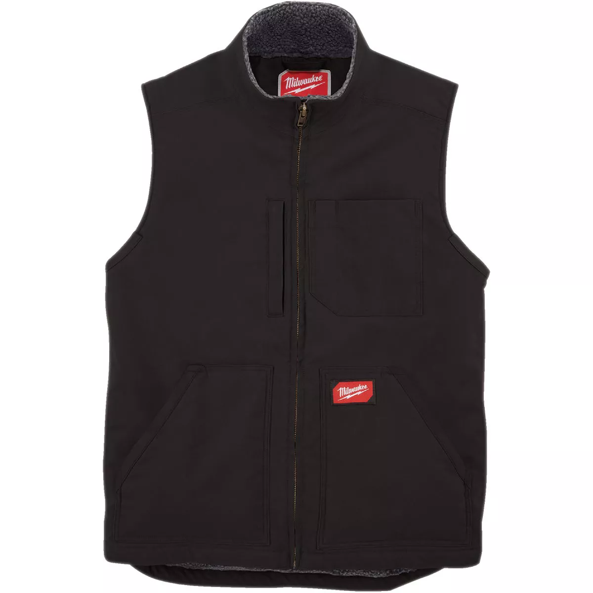 Milwaukee GRIDIRON Men's Medium Black Sherpa-Lined Vest