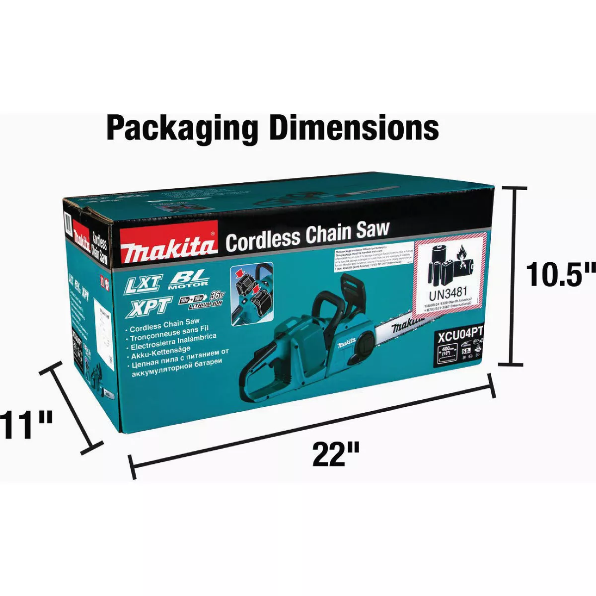 Makita 18V LXT X2 (36V) Lithium-Ion Brushless Cordless 16 In. (5.0Ah) Chain Saw Kit - photo 18