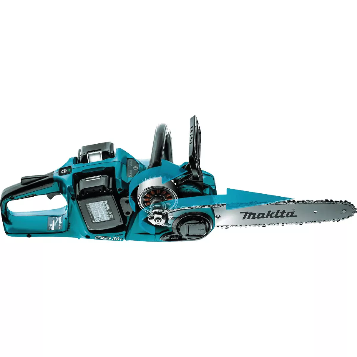 Makita 18V LXT X2 (36V) Lithium-Ion Brushless Cordless 16 In. (5.0Ah) Chain Saw Kit - photo 4