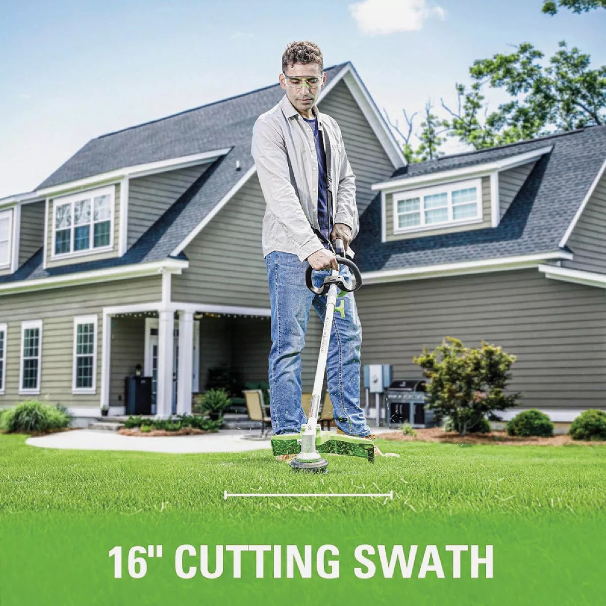 Greenworks 80V 16 In. Attachment Capable String Trimmer with 2.5 Ah Battery & Charger - photo 6