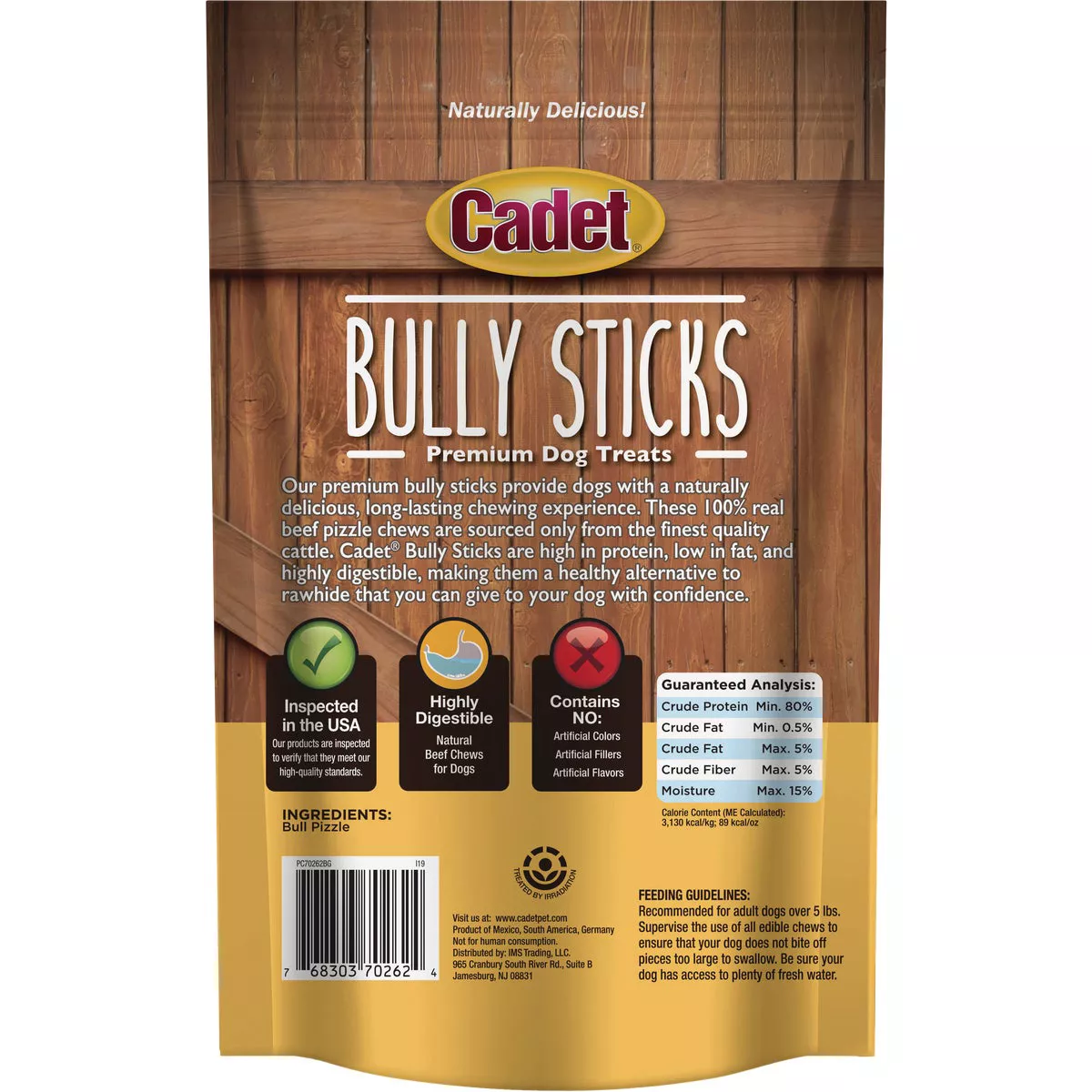 Cadet Beef Bully Sticks All Size Dog Treat, 6 Oz. - photo 2