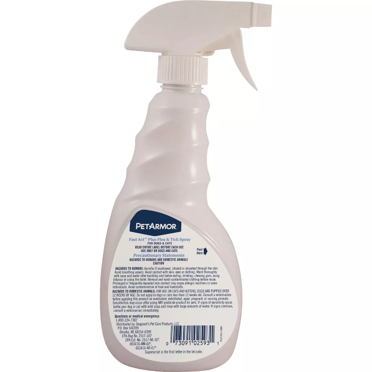 PetArmor Fast Act Plus 16 Oz. Trigger Spray Flea & Tick Treatment for Dogs & Cats - photo 2