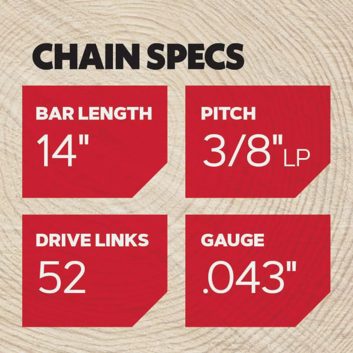 Oregon R52 AdvanceCut Chainsaw Chain for 14 In. Bar - 52 Drive Links - Fits Echo, Makita, Husqvarna, Ryobi Poulan and more - photo 5