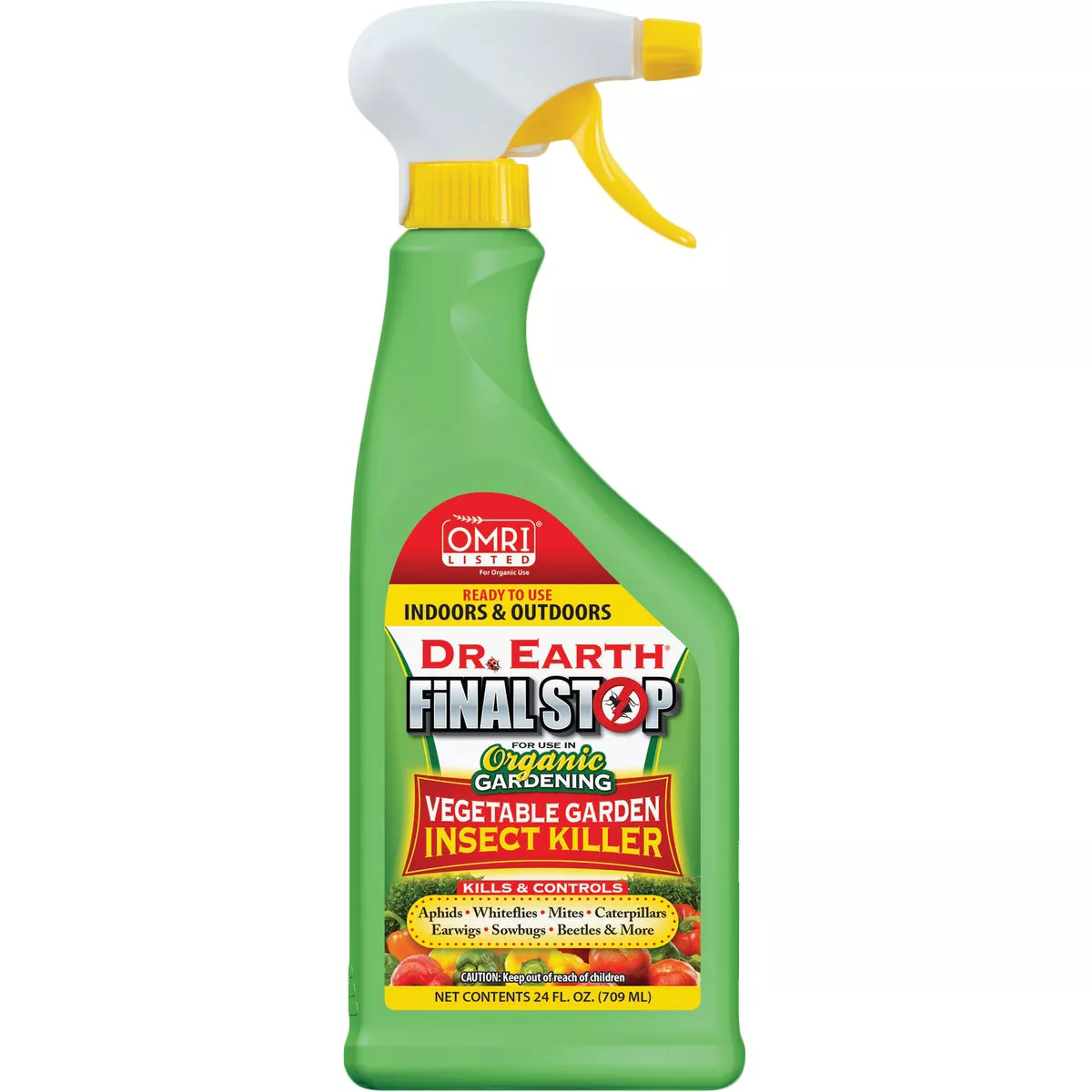 Dr. Earth Final Stop 24 Oz. Ready To Use Trigger Spray Vegetable Garden Organic Insect Killer