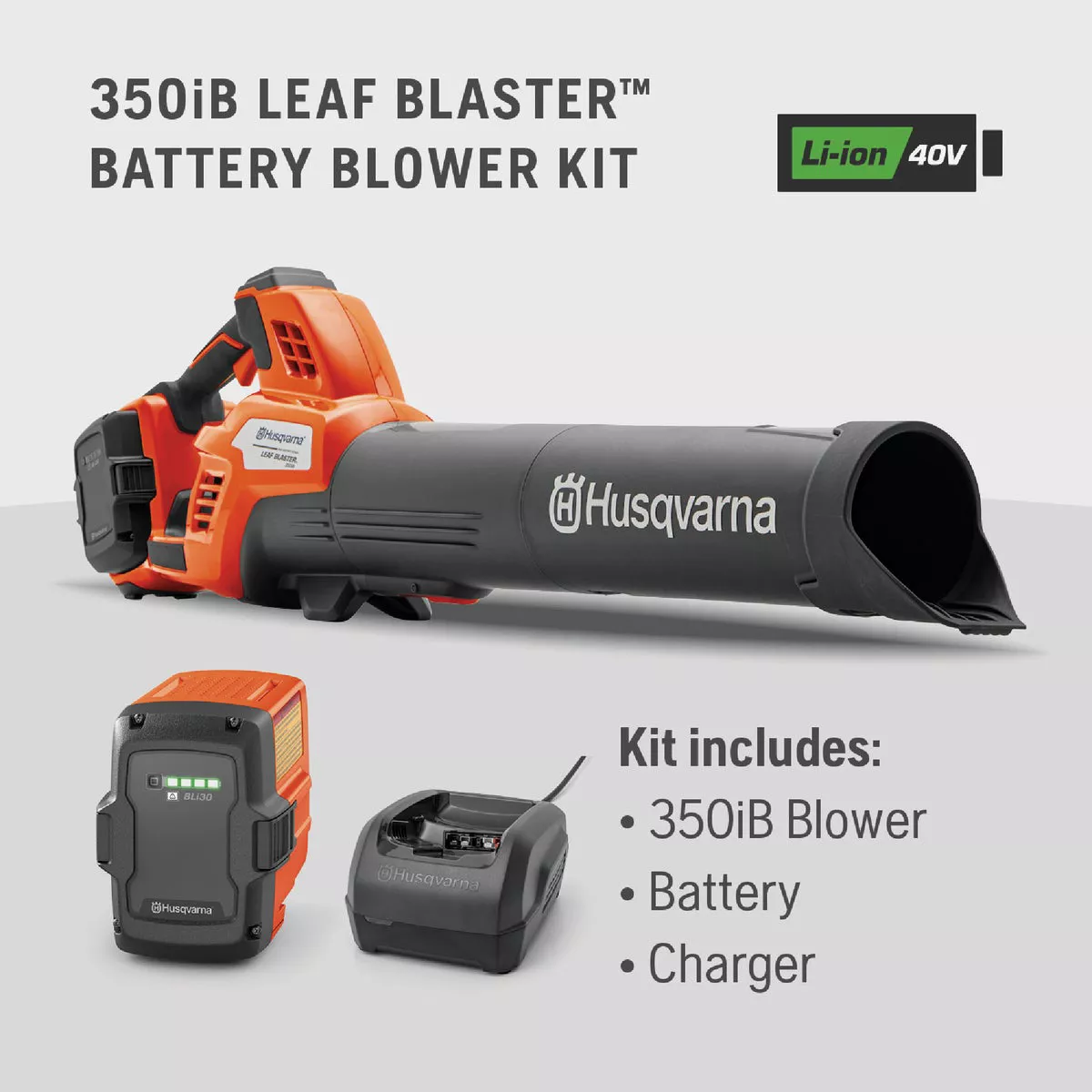 Husqvarna 350iB Leaf Blaster Battery Blower Kit - photo 6