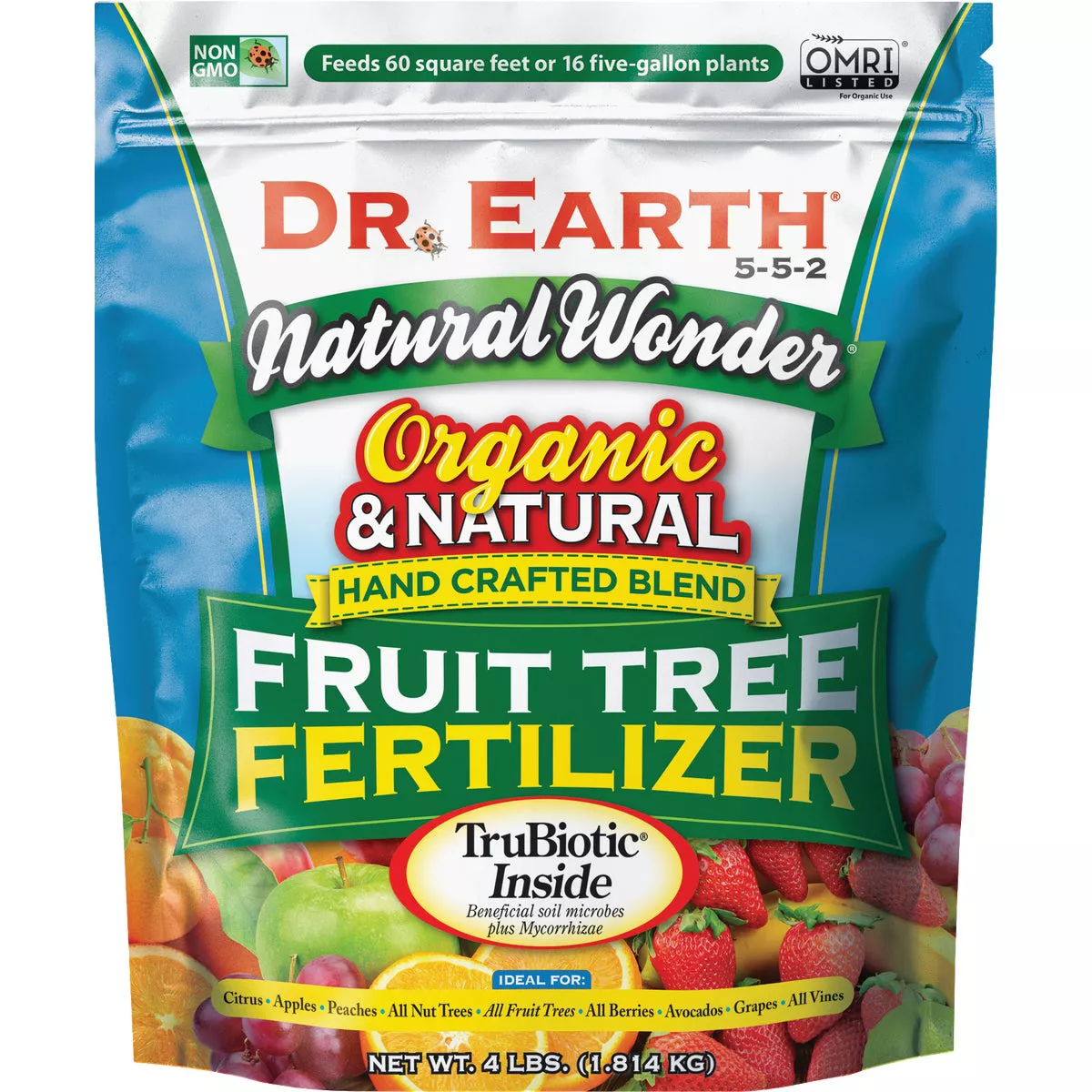 Dr. Earth Natural Wonder 4 Lb. 5-5-2 Organic Fruit Tree Fertilizer