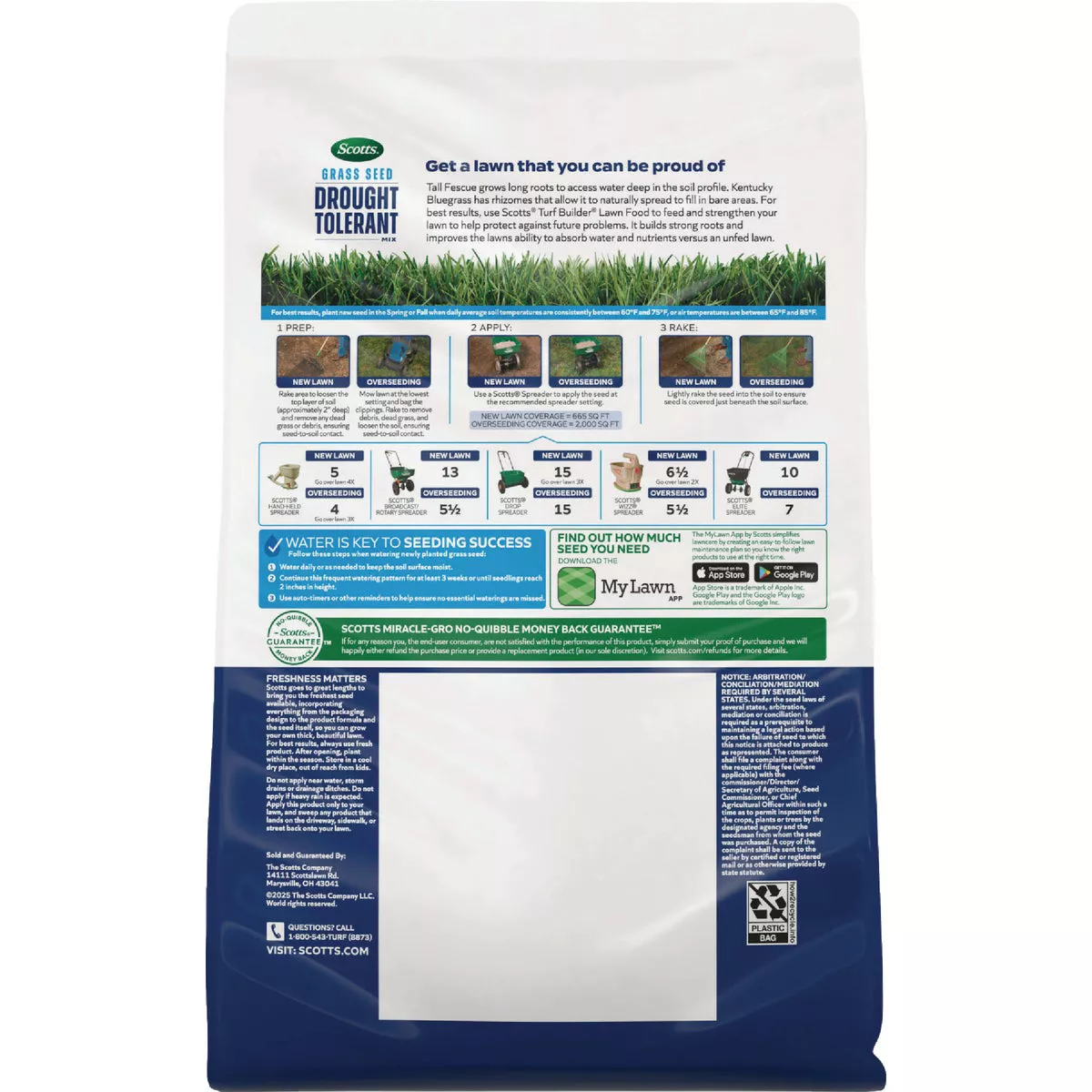 Scotts 4 Lb. Drought Tolerant Grass Seed Mix - photo 2