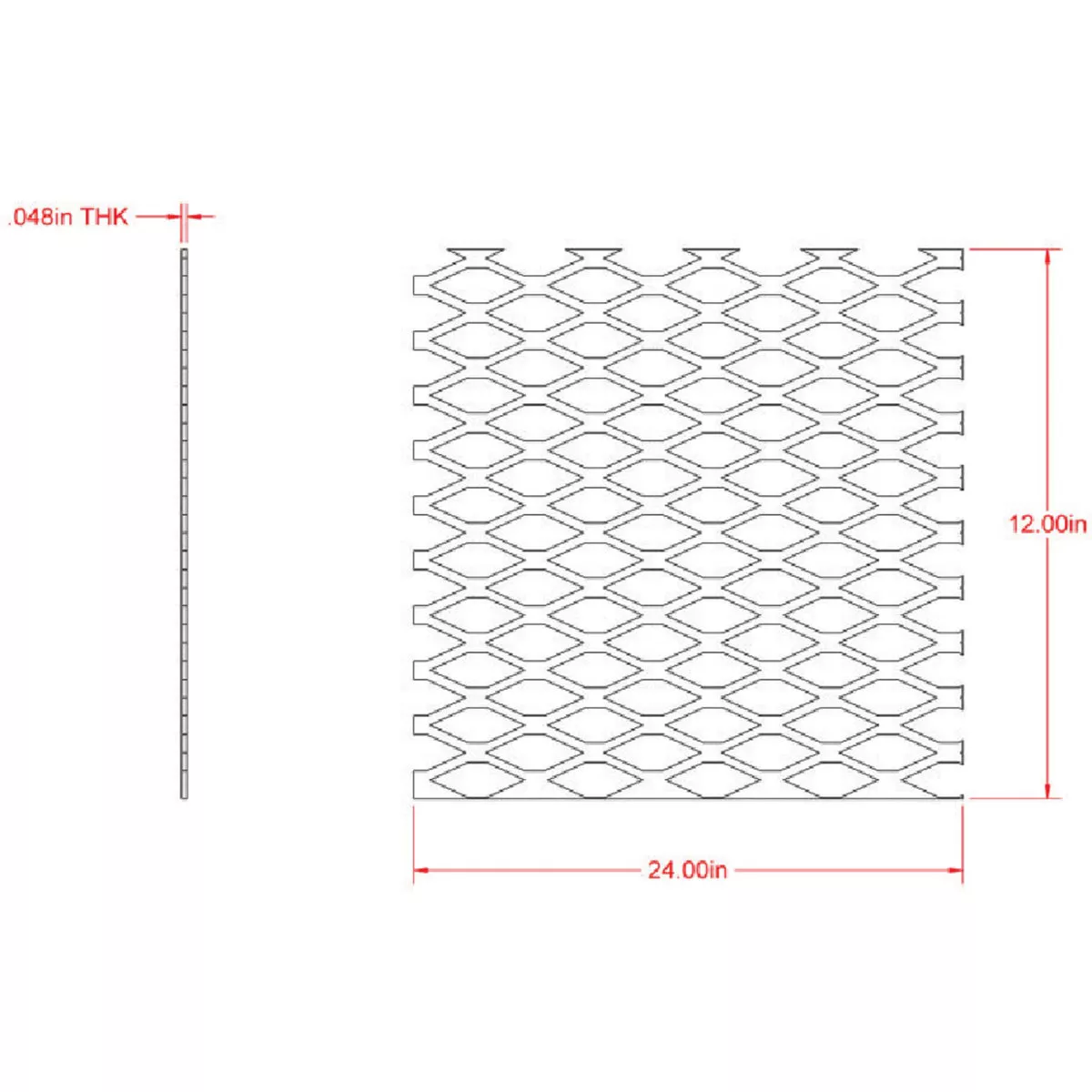 Hillman Steelworks 12 In. x 24 In. x 18 Ga. Weldable Expanded Steel Sheet Stock - photo 2