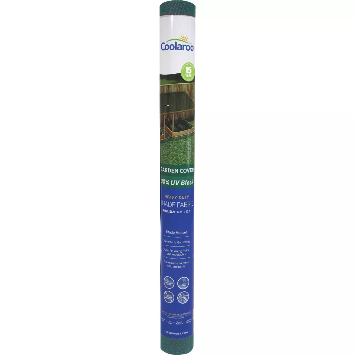 Coolaroo 6 Ft. W. x 15 Ft. L. Rainforest 30% UV Shade Fabric