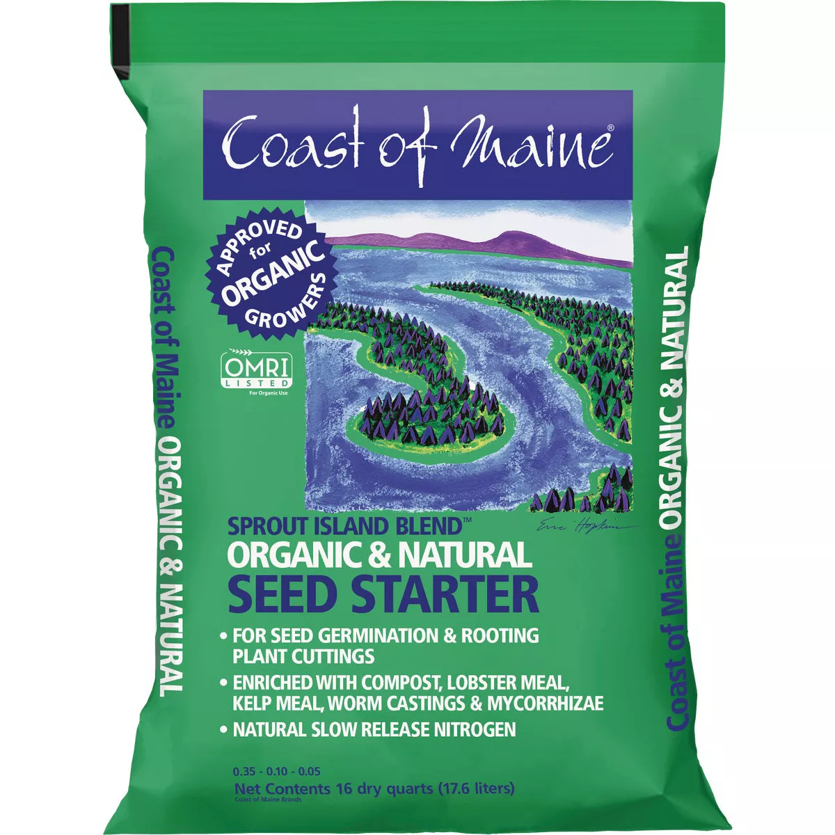 Coast of Maine Sprout Island Blend 16 Qt. 14 Lb. Organic Seed Starter