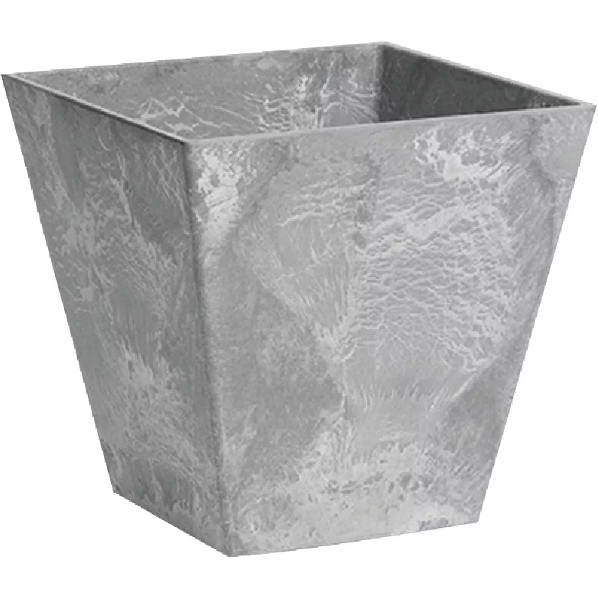 Novelty StoneArt Ella 10 In. W. x 9.75 In. H. x 10 In. L. Gray Resin Square Planter
