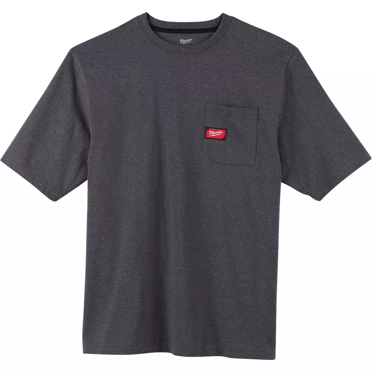 Milwaukee Small Gray Short Sleeve Men's Heavy-Duty Pocket T-Shirt - photo 2