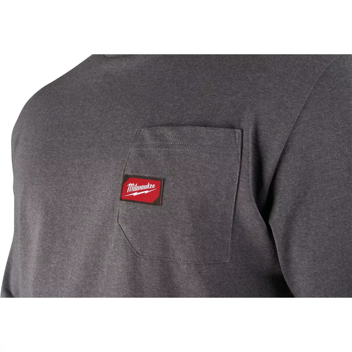 Milwaukee Small Gray Short Sleeve Men's Heavy-Duty Pocket T-Shirt - photo 4