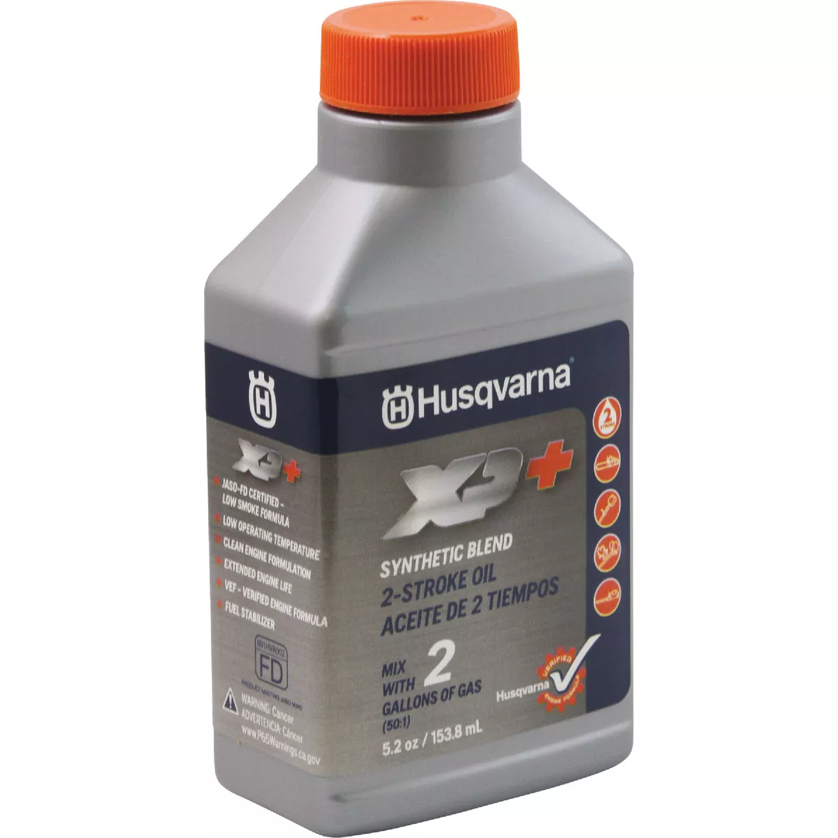 Husqvarna XP+ 5.2 Oz. 2-Stroke Synthetic Blend Engine Oil with Fuel Stabilizer