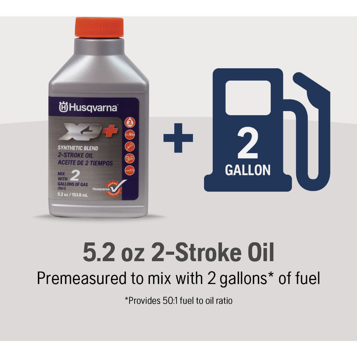 Husqvarna XP+ 5.2 Oz. 2-Stroke Synthetic Blend Engine Oil with