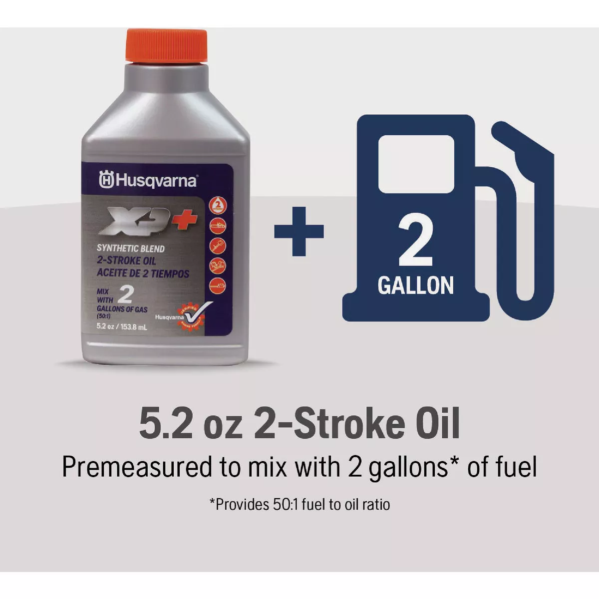 Husqvarna XP+ 5.2 Oz. 2-Stroke Synthetic Blend Engine Oil with Fuel Stabilizer - photo 2