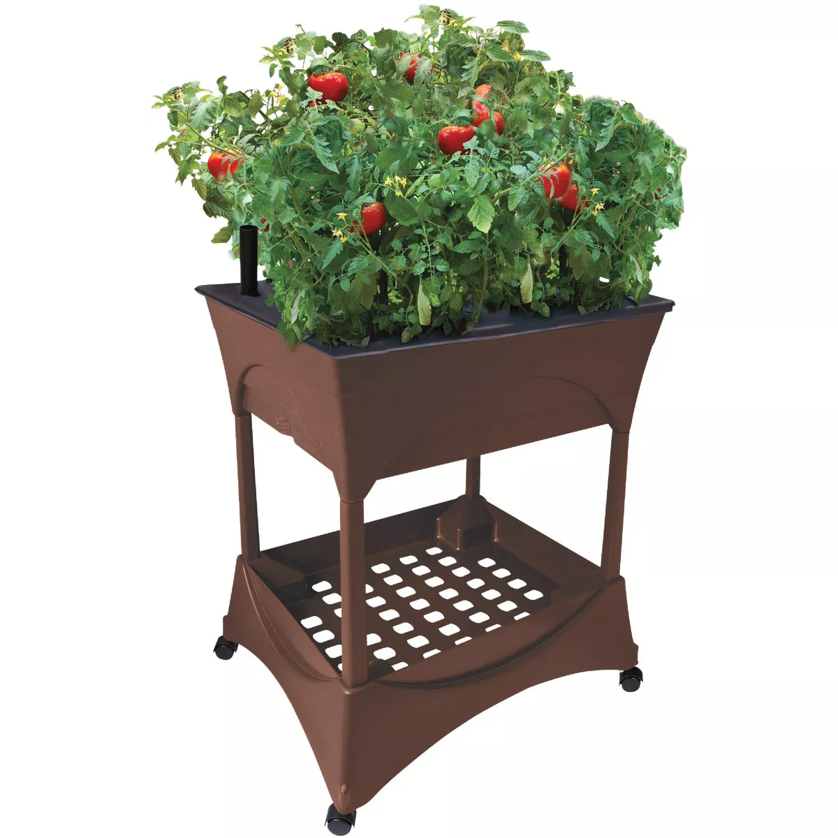 Easy Pickers 24 In. W. x 30 In. H. x 20 In. L. Earth Brown Polyethylene Elevated Garden Kit & Stand
