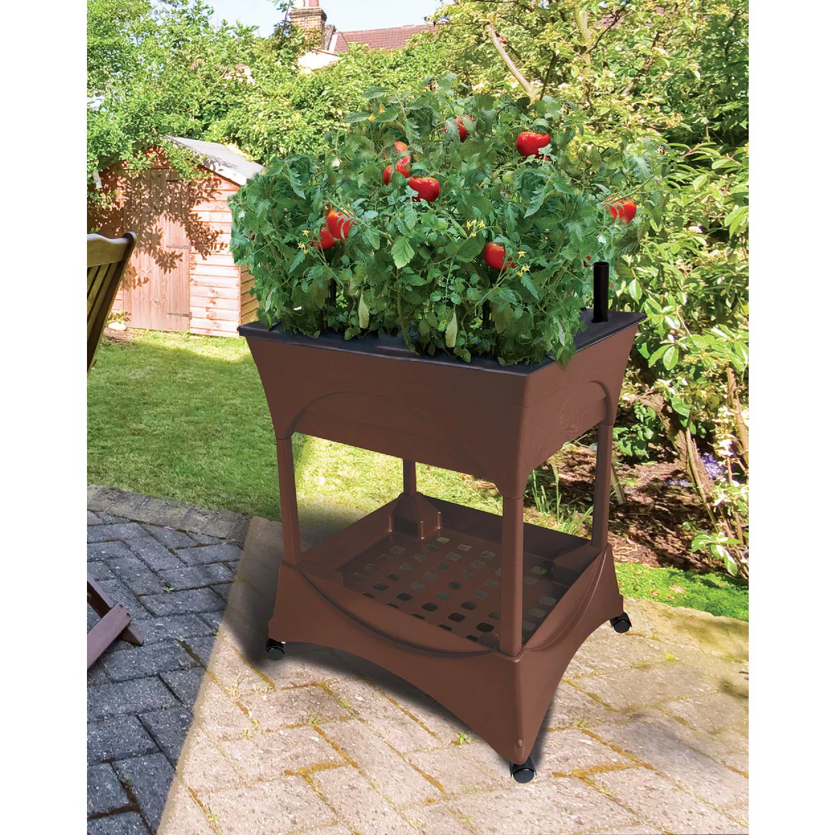Easy Pickers 24 In. W. x 30 In. H. x 20 In. L. Earth Brown Polyethylene Elevated Garden Kit & Stand - photo 3