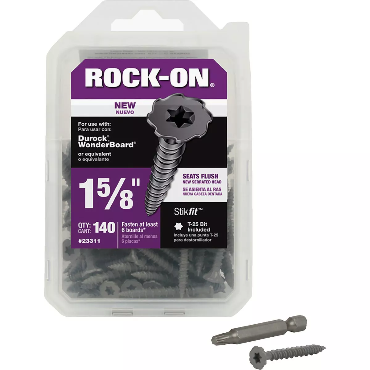 Buildex Rock-On #9 x 1-5/8 In. Philips Cement Board Screw (140 Ct.)