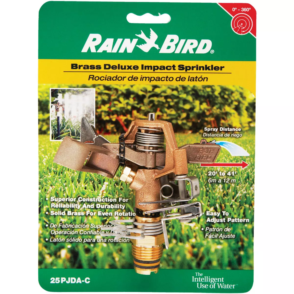 Rain Bird Brass 20 Ft. to 41 Ft. Dia. Riser Mounted Impact Sprinkler - photo 2