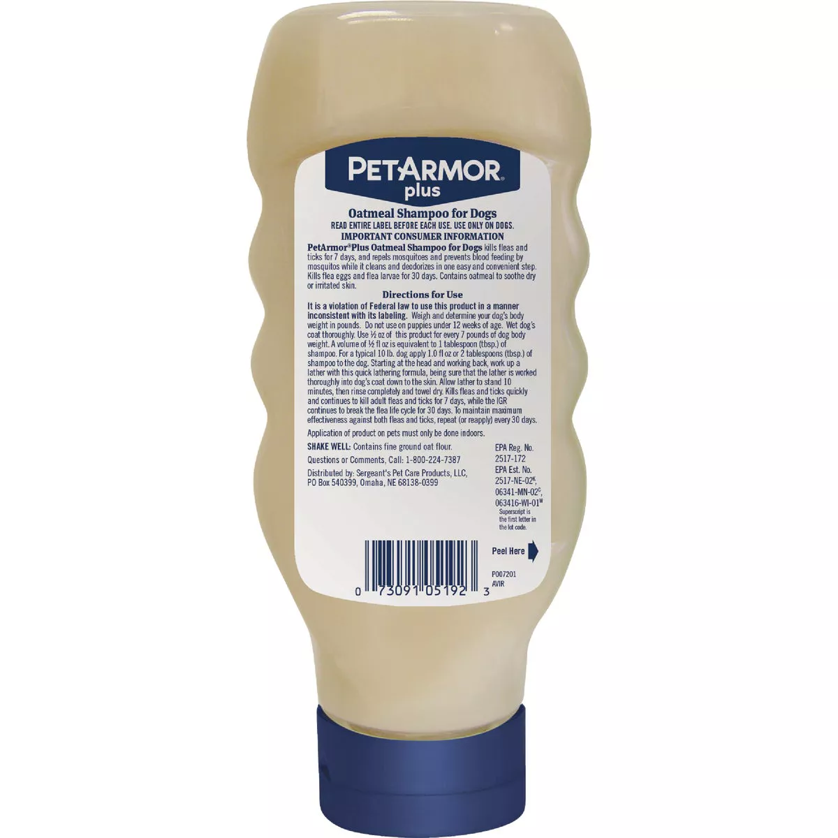 PetArmor Plus 18 Oz. Tropical Breeze Scent Flea & Tick Oatmeal Dog Shampoo - photo 2