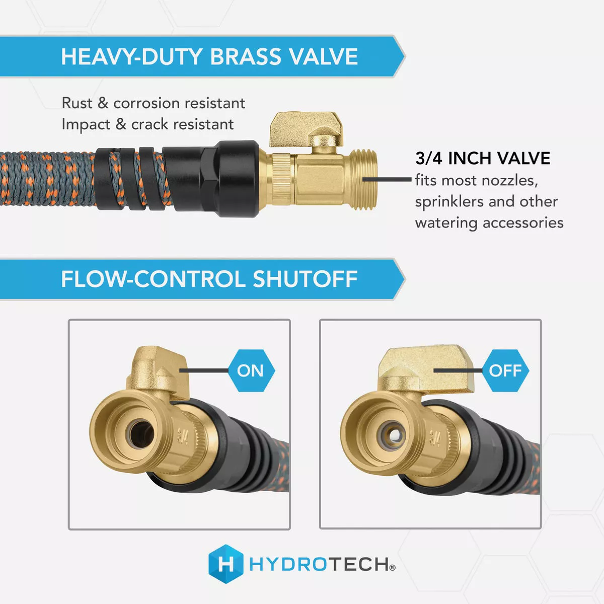 Hydrotech 5/8 In. x 75 Ft. Expandable Burst Proof Hose - Orange - photo 3