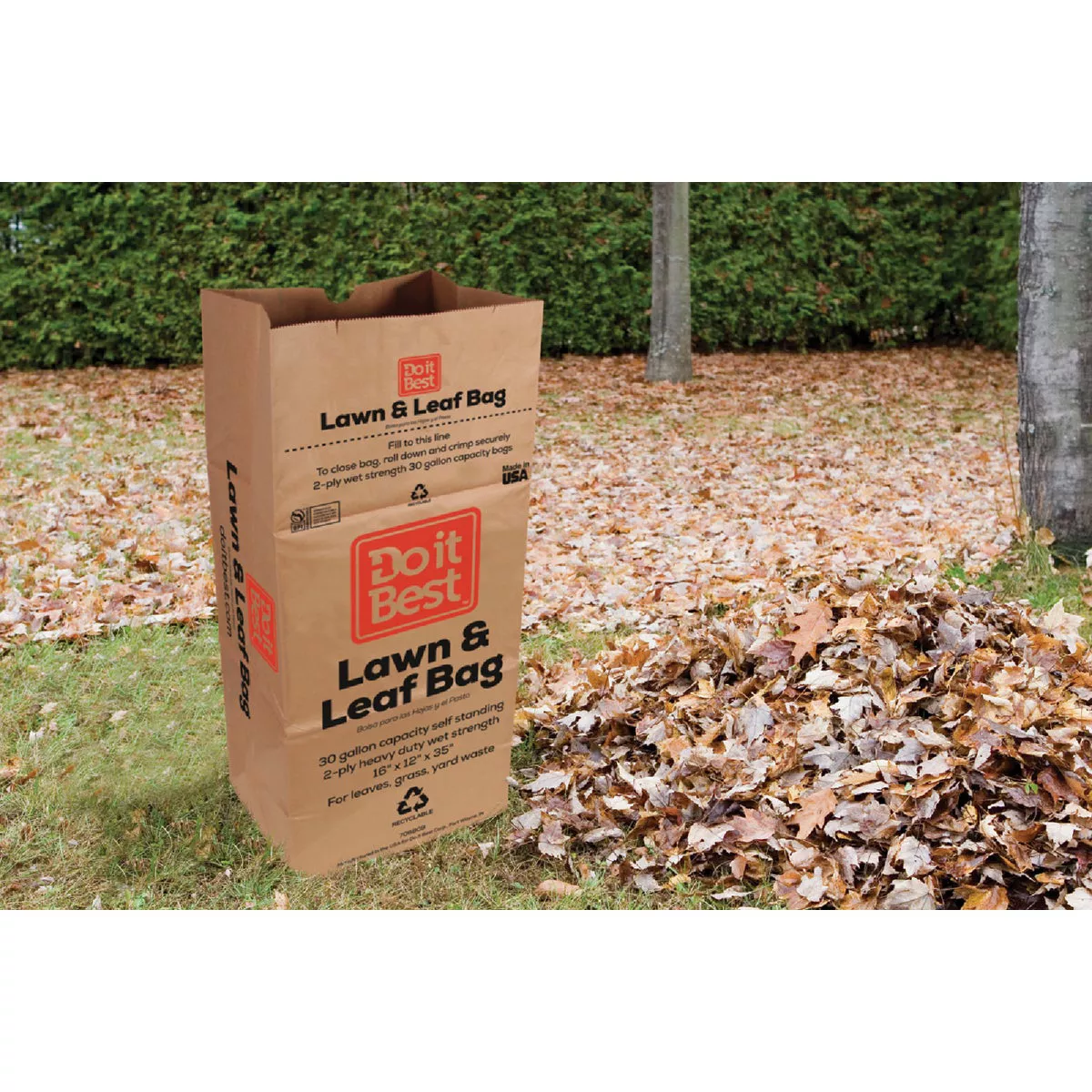 Do it Best 30 Gal. Natural Kraft Paper Yard Waste Lawn & Leaf Bag (15-Count) - photo 6