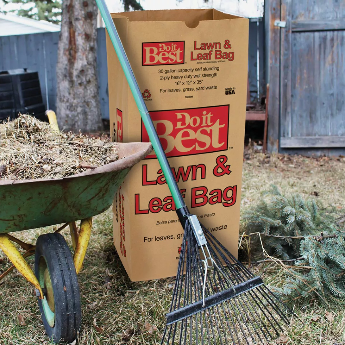 Do it Best 30 Gal. Natural Kraft Paper Yard Waste Lawn & Leaf Bag (15-Count) - photo 7