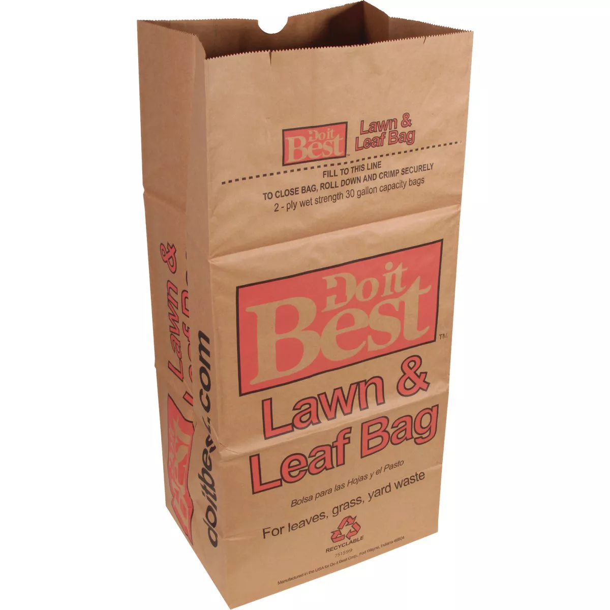 Do it Best 30 Gal. Natural Kraft Paper Yard Waste Lawn & Leaf Bag (15-Count) - photo 3