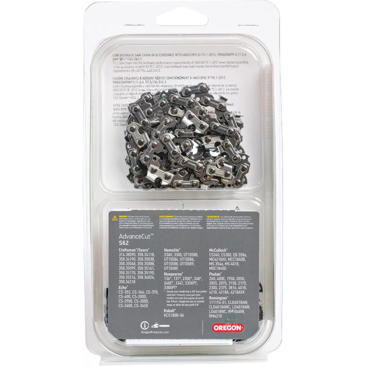 Oregon S62T AdvanceCut Chainsaw Chains 2-Pack, for 18 In. Bar - 62 Drive Links - fits Husqvarna, Echo, Poulan, Craftsman, Echo and more - photo 7