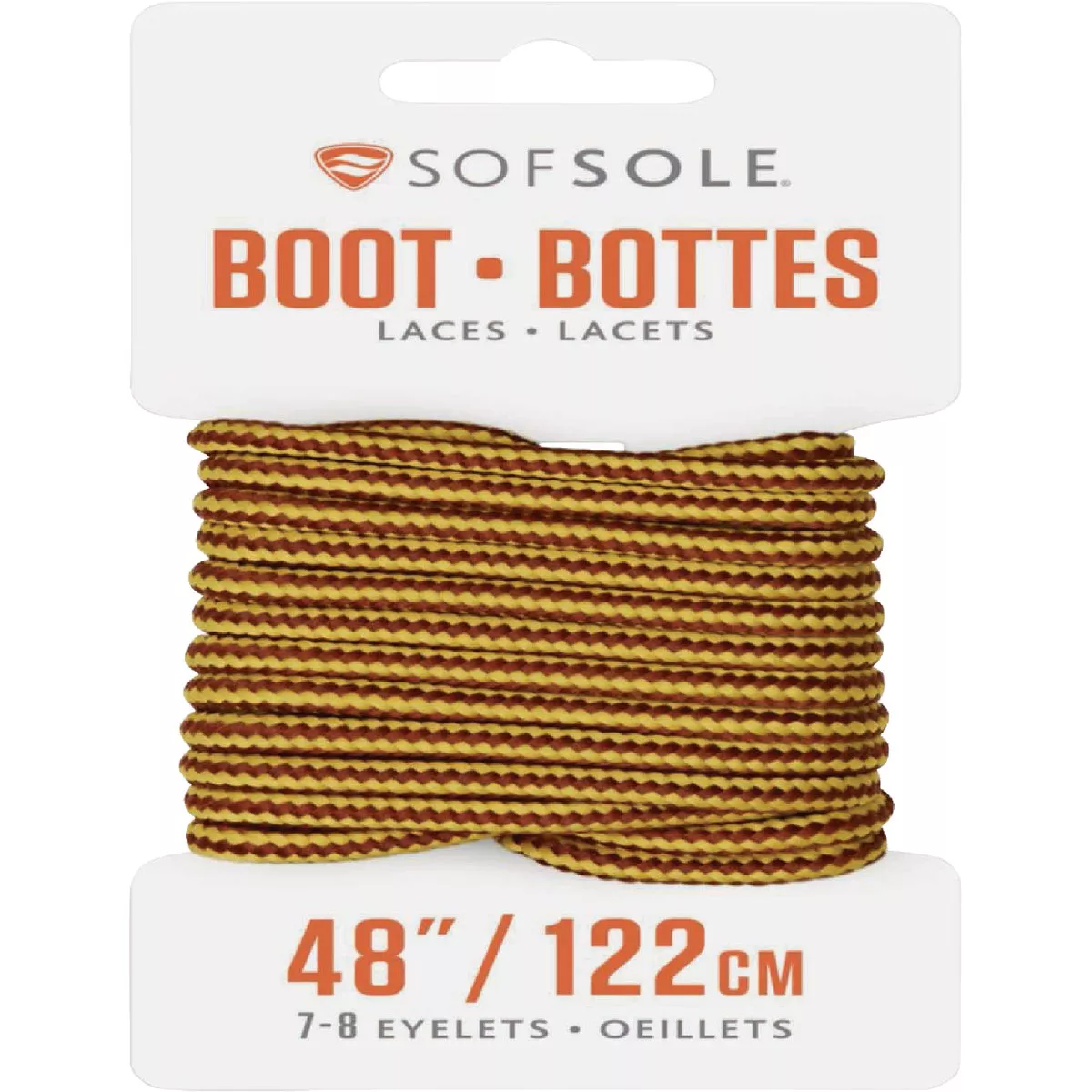 Sof Sole 48 In. Gold-Brown Boot Laces