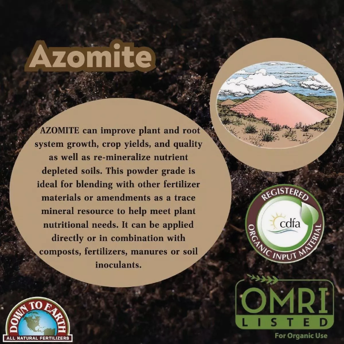 Down To Earth 1 Lb. 0-0-0.2 Azomite Powder - photo 5