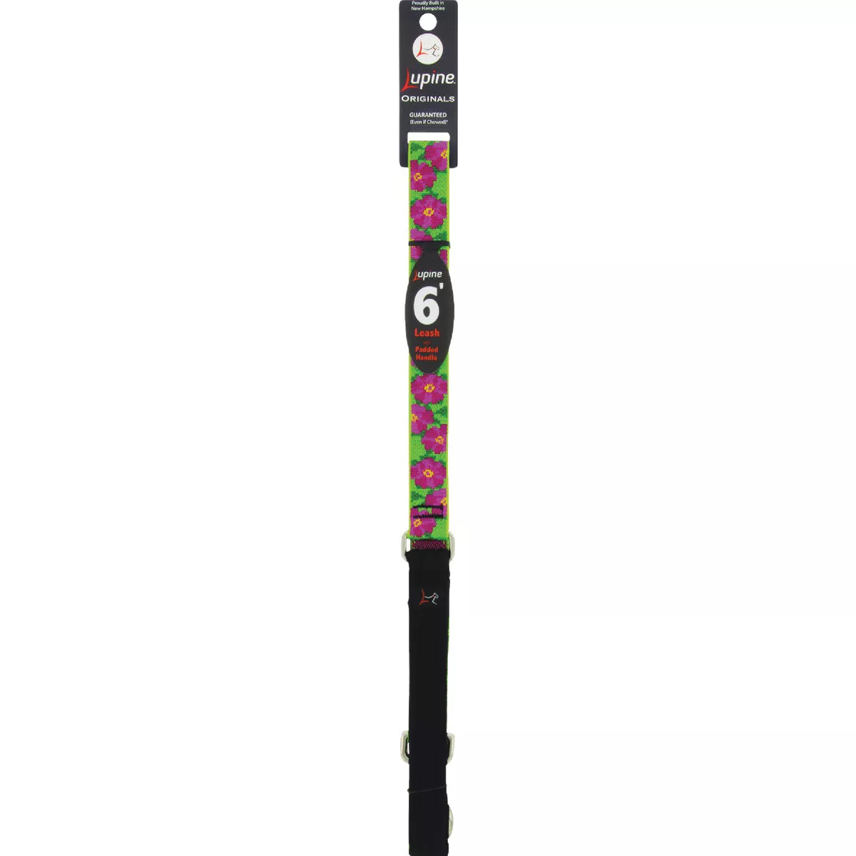 Lupine 1 In. x 6 Ft. Woven Pattern Petunias Dog Leash