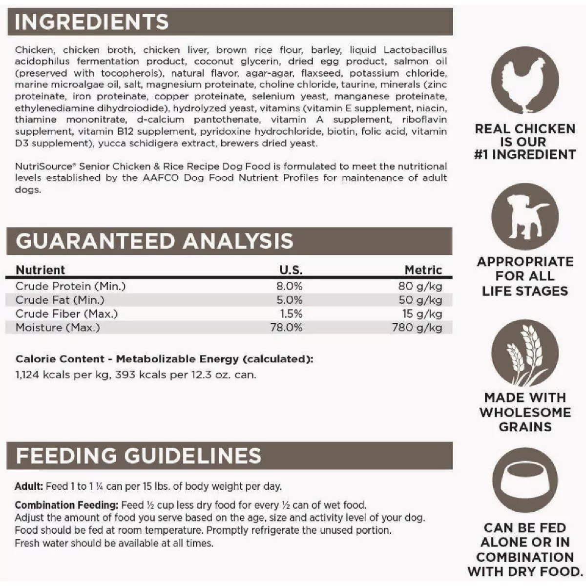 NutriSource 12.3 Oz. Senior Recipe Grain Free Wet Dog Food - photo 6