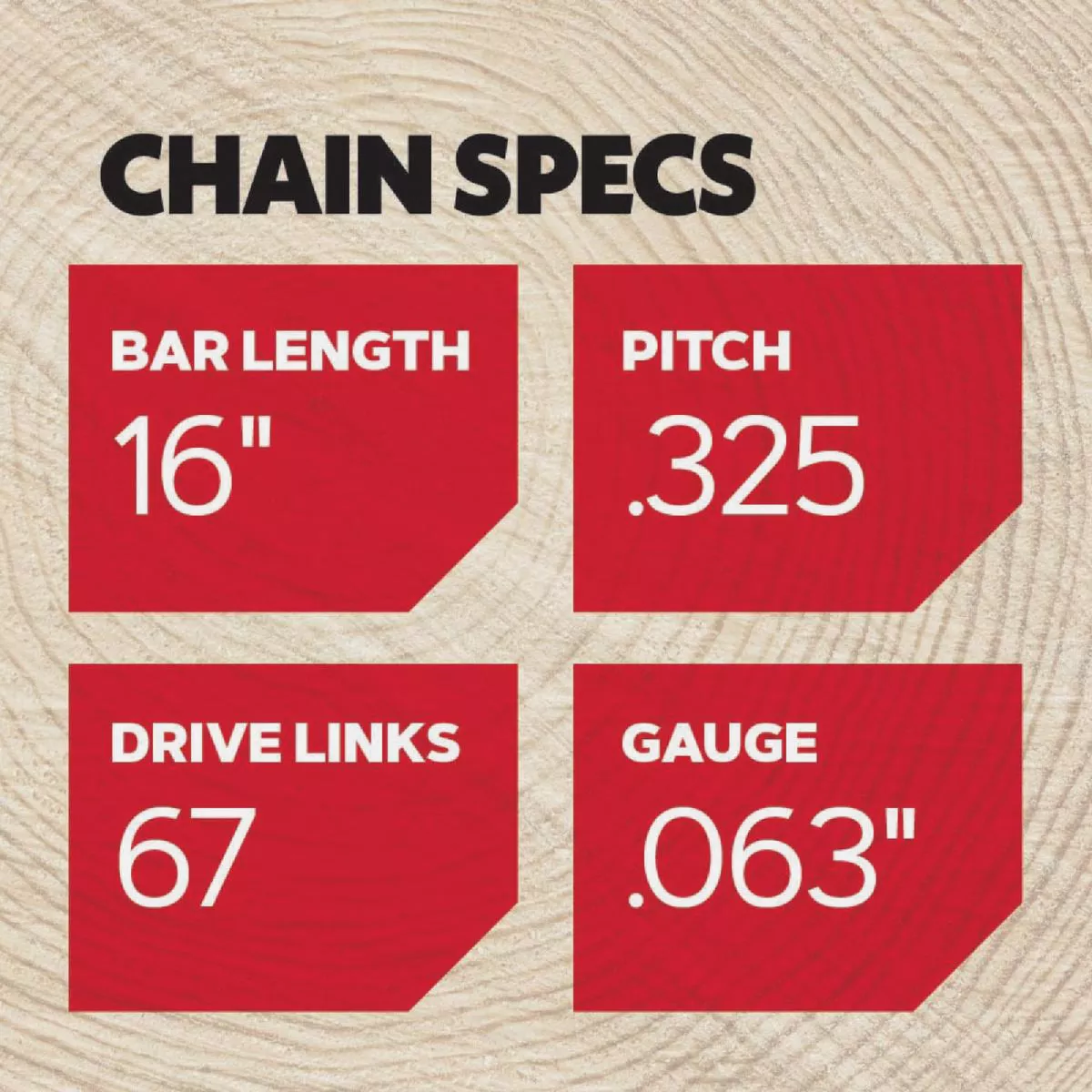 Oregon L67 ControlCut Saw Chain for 16 in. Bar - 67 Drive Links - fits Several Stihl models - photo 6