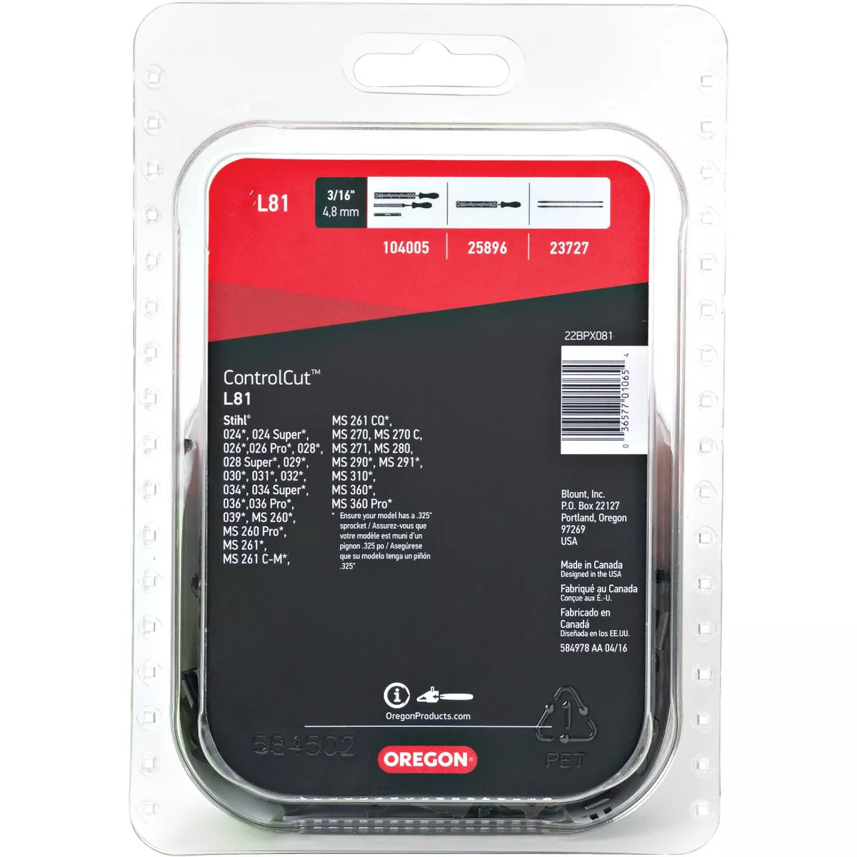 Oregon ControlCut 20 In. 81-Link Chainsaw Chain - photo 2