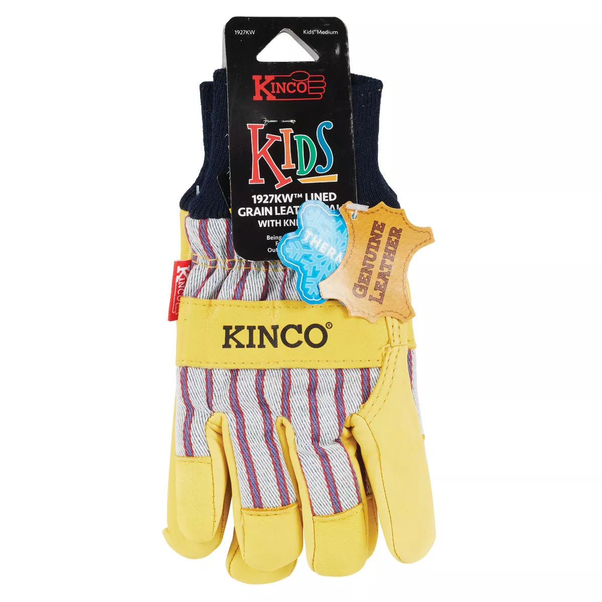Kinco Otto Striped Kid's Medium Leather Palm Thermal Insulated Work Glove - photo 2