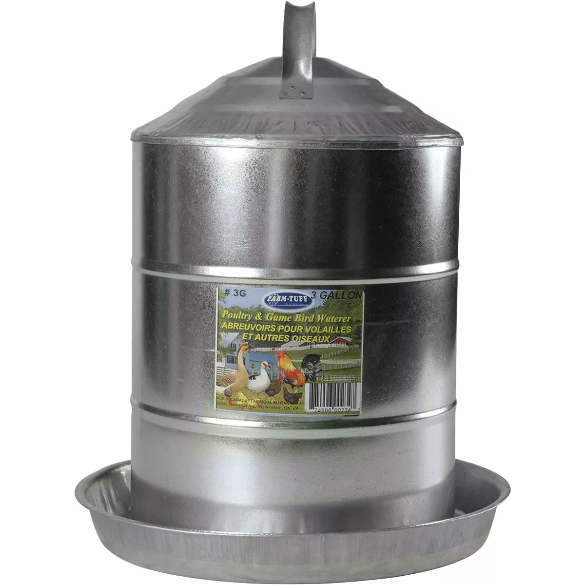 Farm-Tuff 3 Gal. Galvanized Poultry Fountain - photo 3
